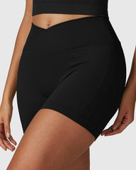 Black Sculpt Elastic Waistband Shorts
