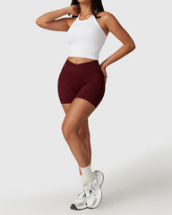 Sculpt Athletic Shorts and White Tank Top Set