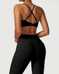 Stylish Sports Bra with Cross-Back Design for fitness