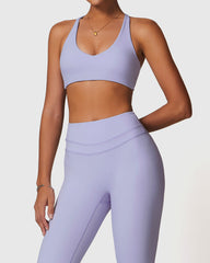 Purple Women's Cross Back Gym Bra