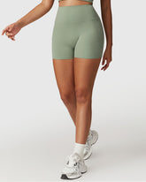 Green High-Waisted Seamless Shorts