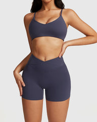 Push-Up Sports Bra - Gym Shorts
