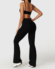 Comfortable Women's Yoga Bra with Flare Leggings