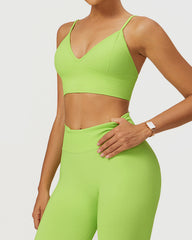 Green Medium-impact Strappy Bra