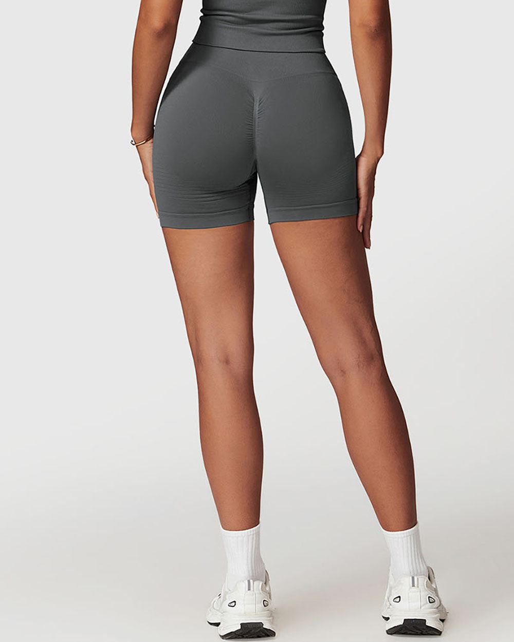 Grey Sculpt Elastic Waistband Shorts