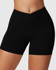 Stylish Crossover Shorts in Black
