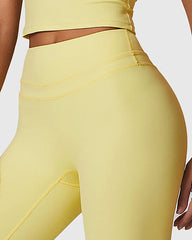 High-Waisted Yoga Leggings in Yellow