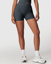 Blue Grey Seamless High Waist Shorts