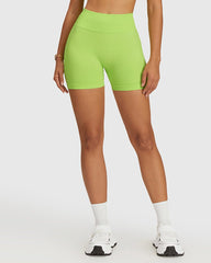 Seamless High Waist Shorts - Green
