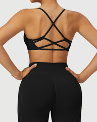 Stylish Sports Strappy Bra for Yoga and Everyday Wear