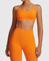 Orange Women's Sports Yoga Bra