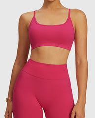Red Gym and Strappy Bra with Support