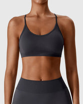 Dark Grey Medium Impact Yoga Bra