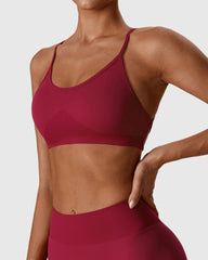 Moisture-Wicking Scoop Neck Activewear Bra