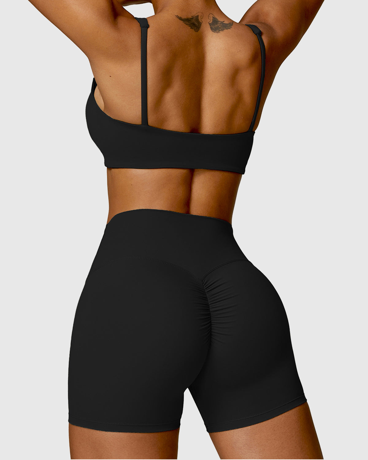 Black Fitness Backless Bra