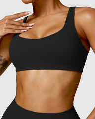 Medium Impact Push-Up Strappy Sports Bra