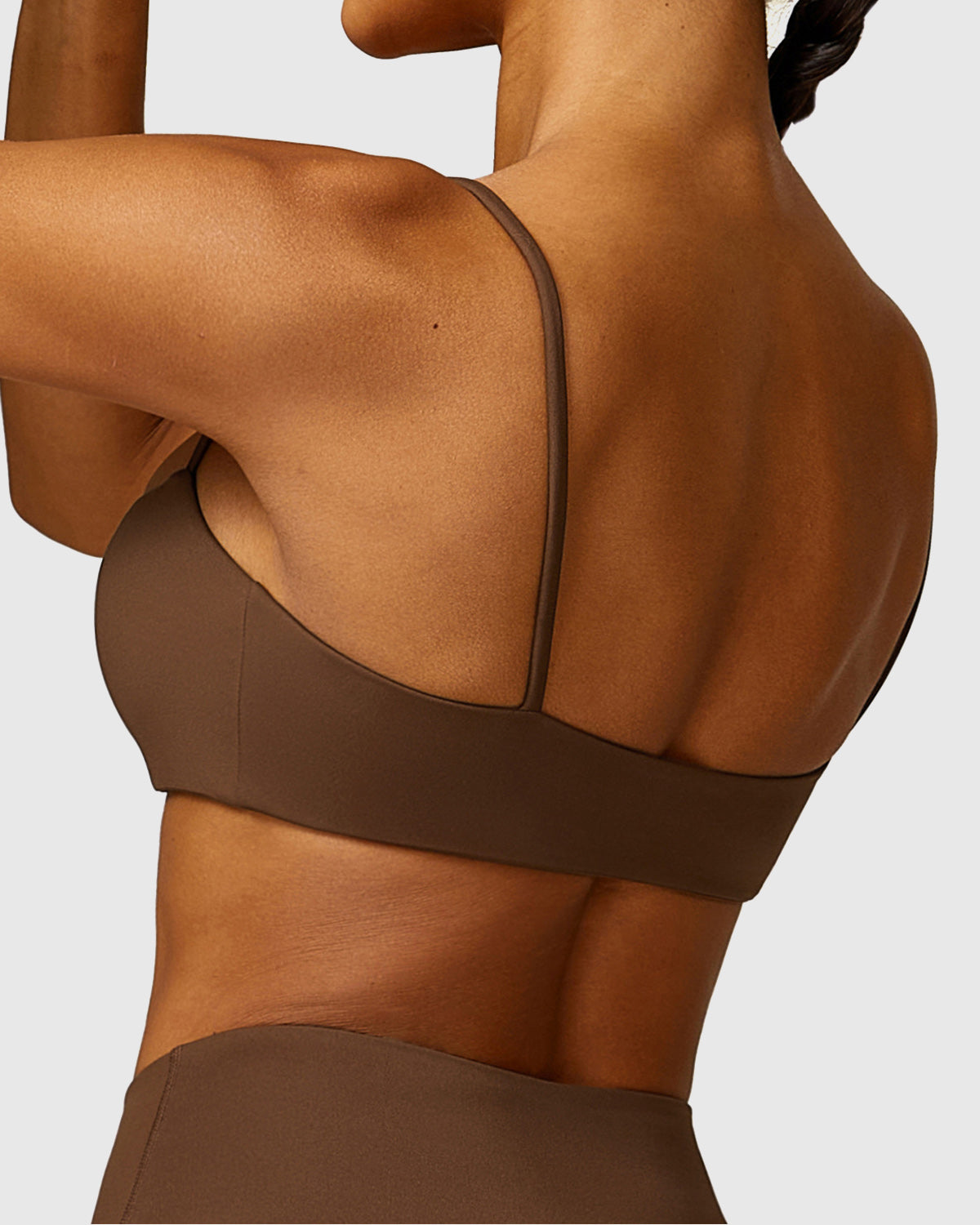 Coffee Brown Bandeau Bra - Gym & Yoga