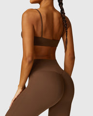 Medium-Impact Backless Bra - in Brown