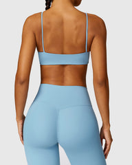 Pale Blue Bandeau Bra - Gym & Yoga Sets