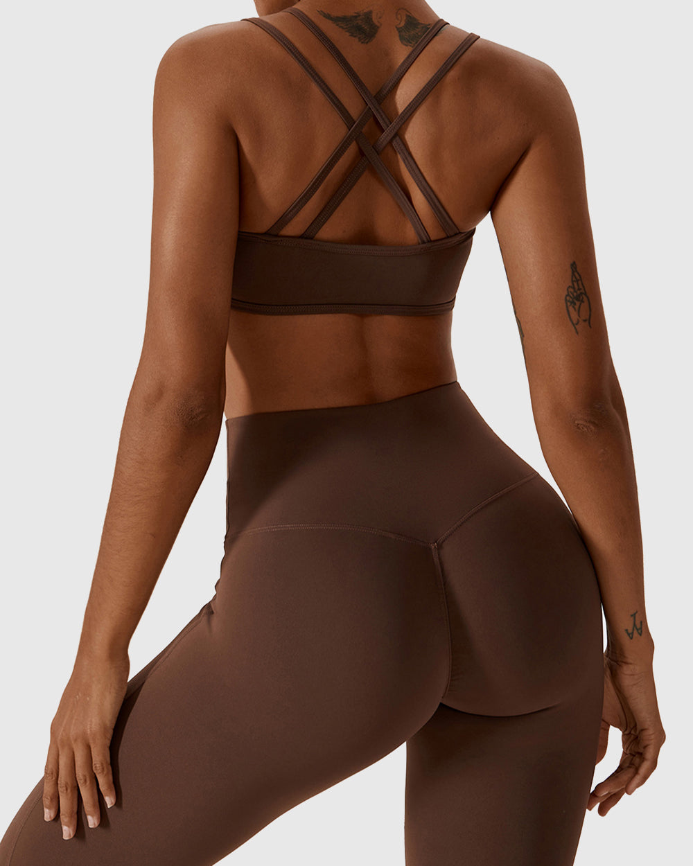 Coffee Brown Cross Back Bra