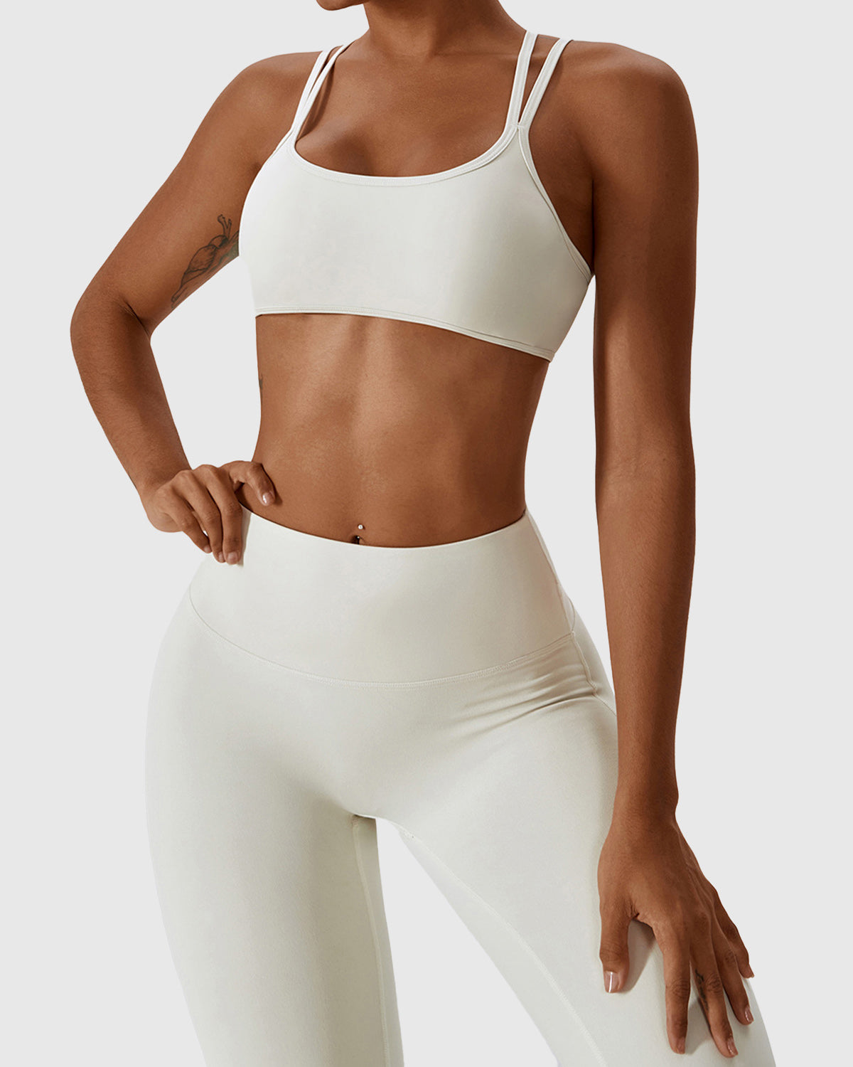 White High Impact Sports Bra 