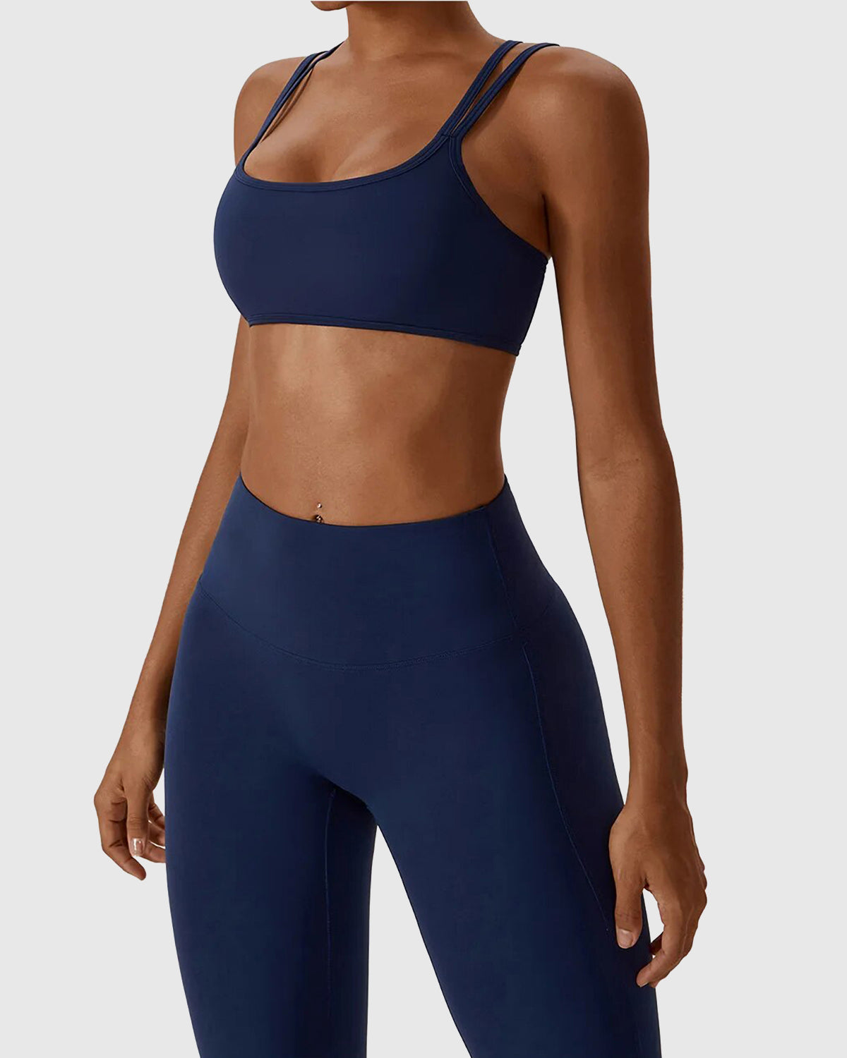 Double Strap High-Support Sports Bra in Emblem Blue 