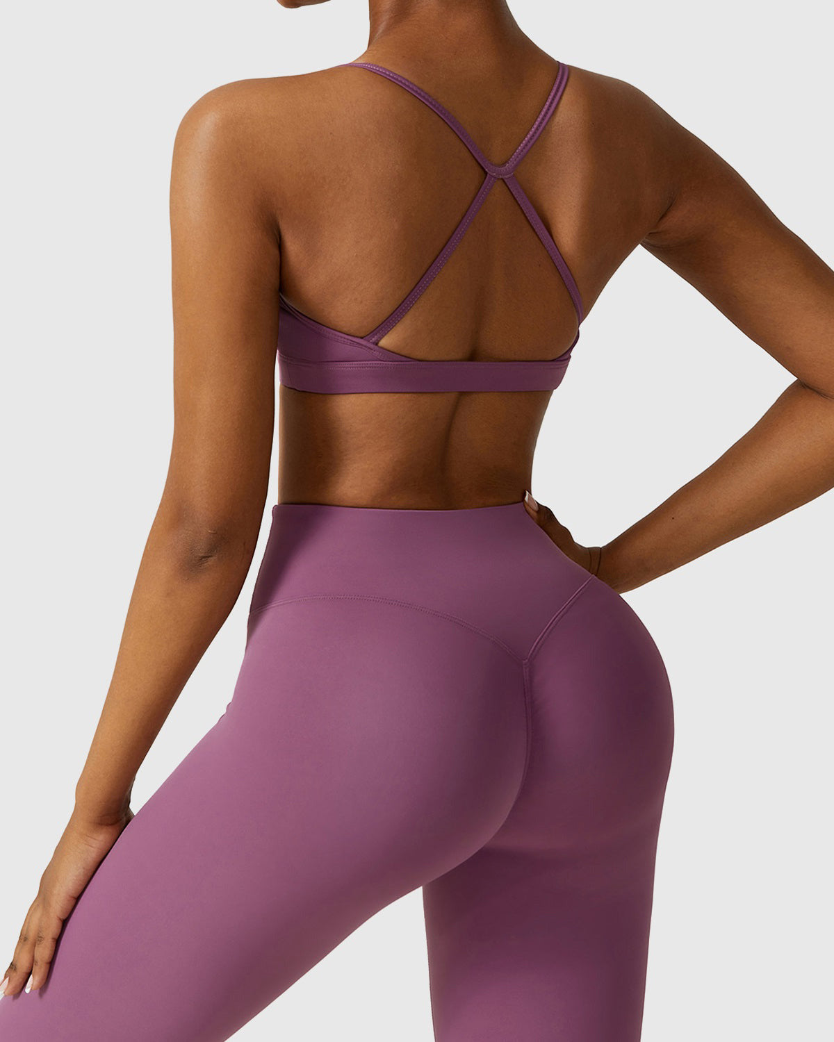 Purple Cross Back Bra