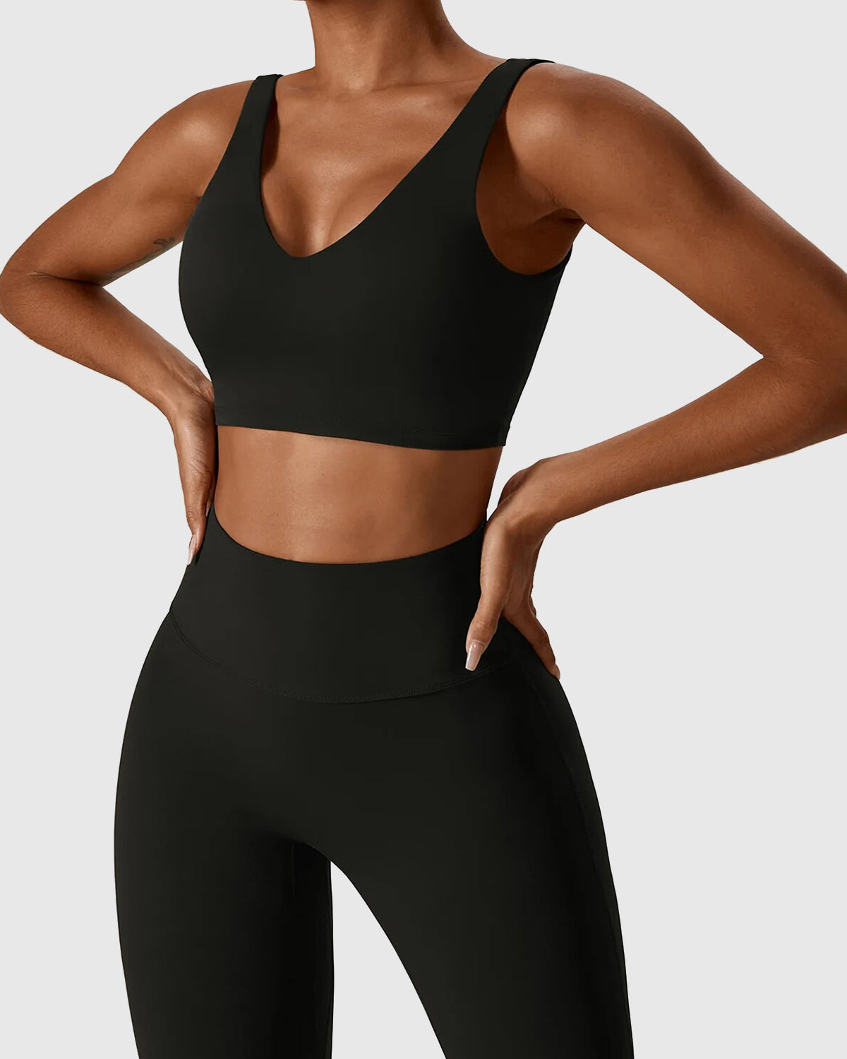 Black Fitness Crop Top