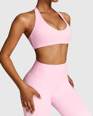 Pink Halter Neck Bra