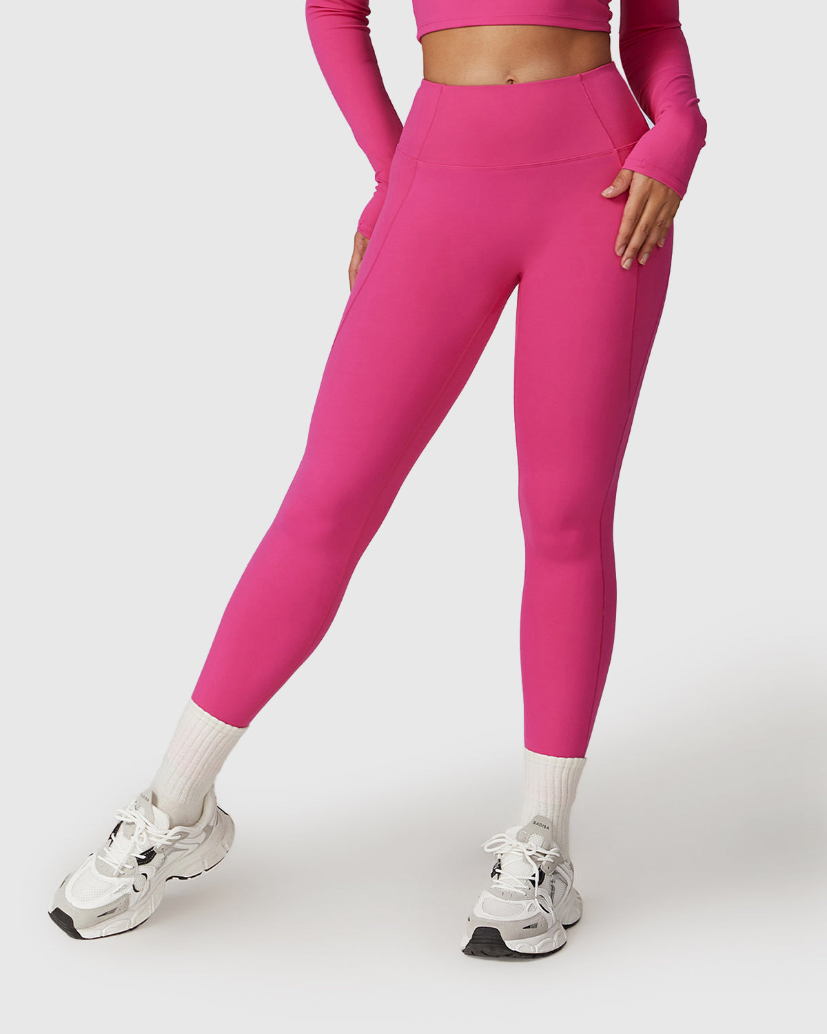 Pink High-Waisted Seamless Leggings