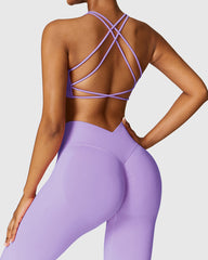 Cross-Back Bra and High-Waist Leggings