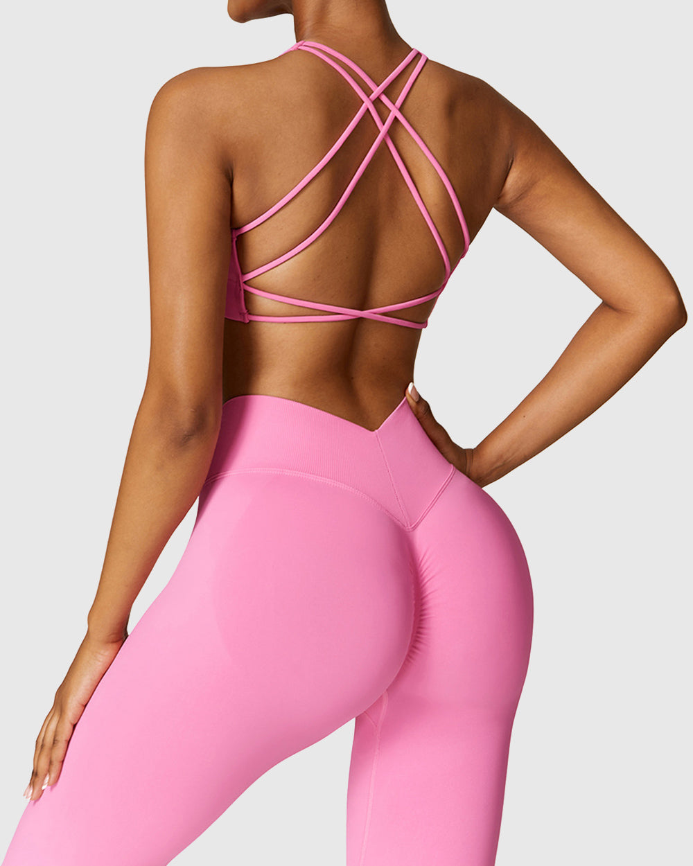 Cross-Back Strappy Sports Yoga Bra