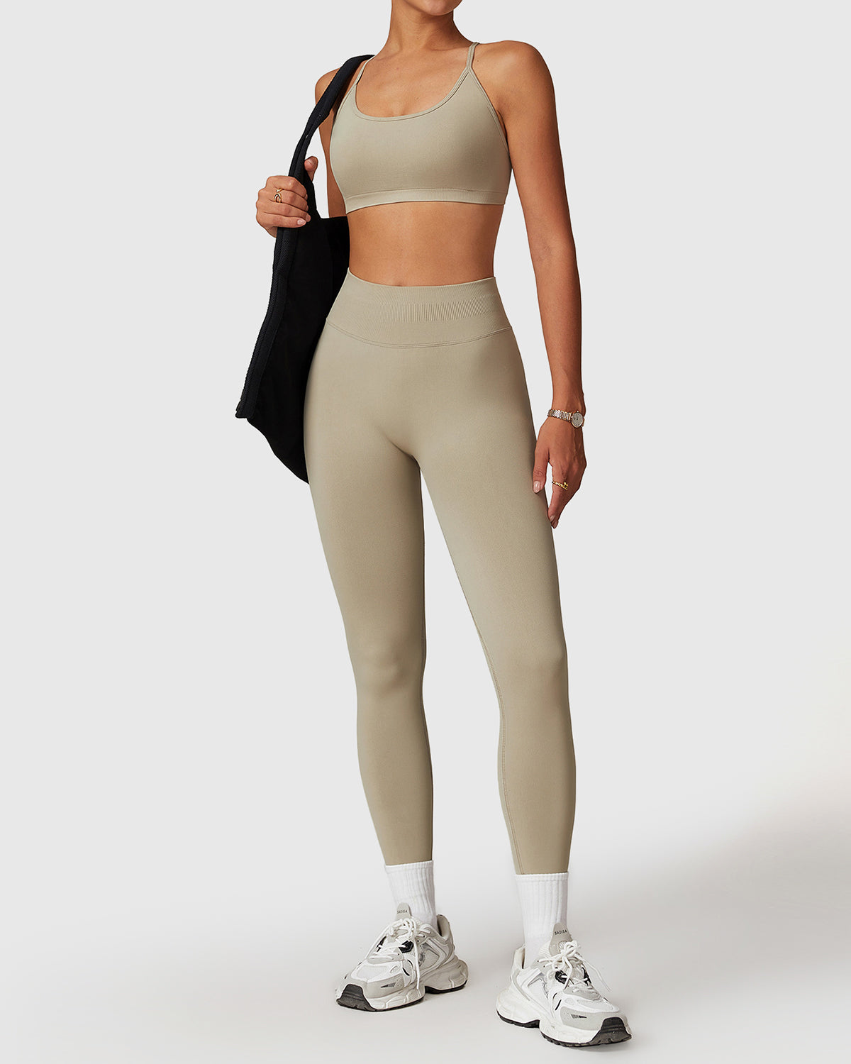 Sports Leggings with Medium Impact Bra