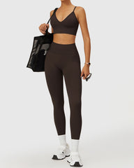 V-Neck Bra with Elastic Waist Leggings