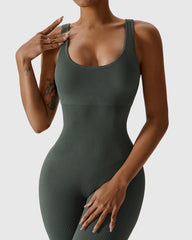 Sculpt Seamless Ribbed Cutout Unitard