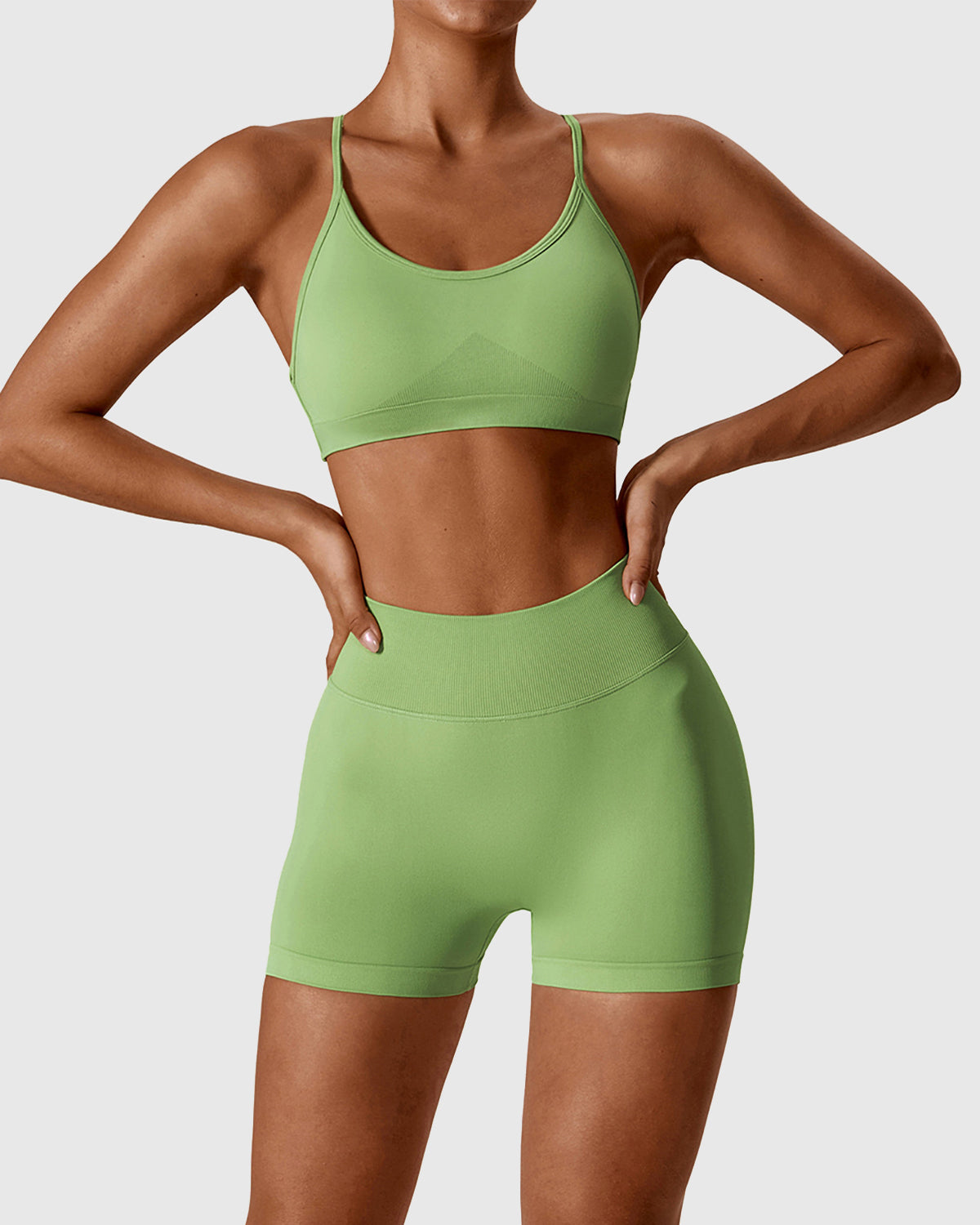 Cross Back Strappy Bra Set