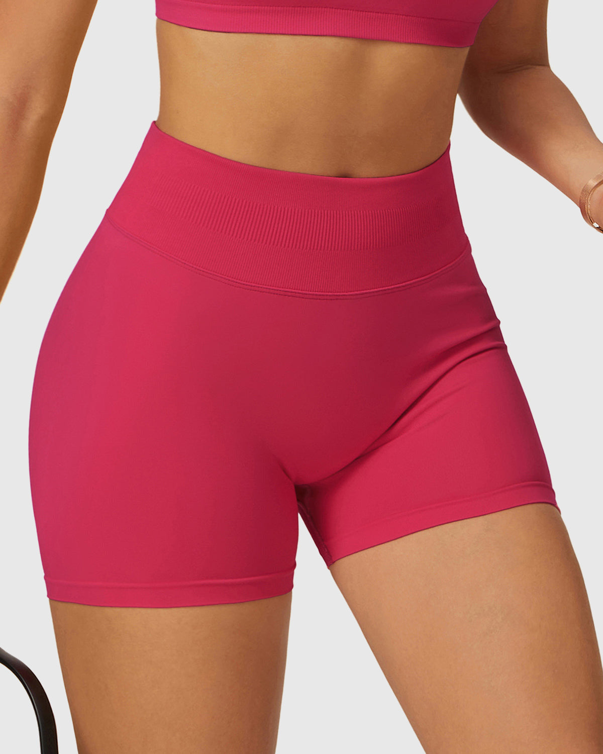 Stylish Elastic Waistband Shorts - Yoga & Workout Clothes