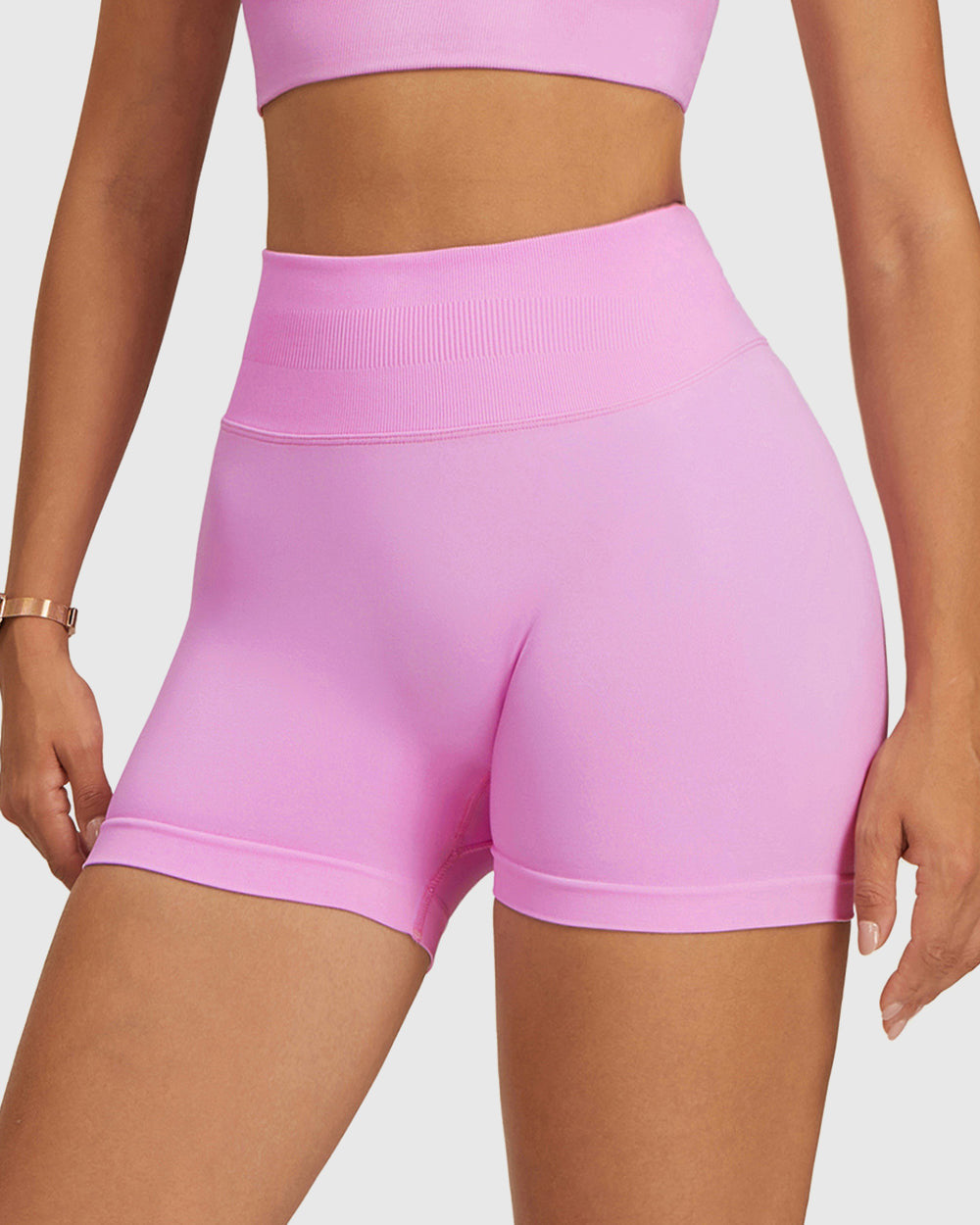 Seamless Athletic Shorts - Pink