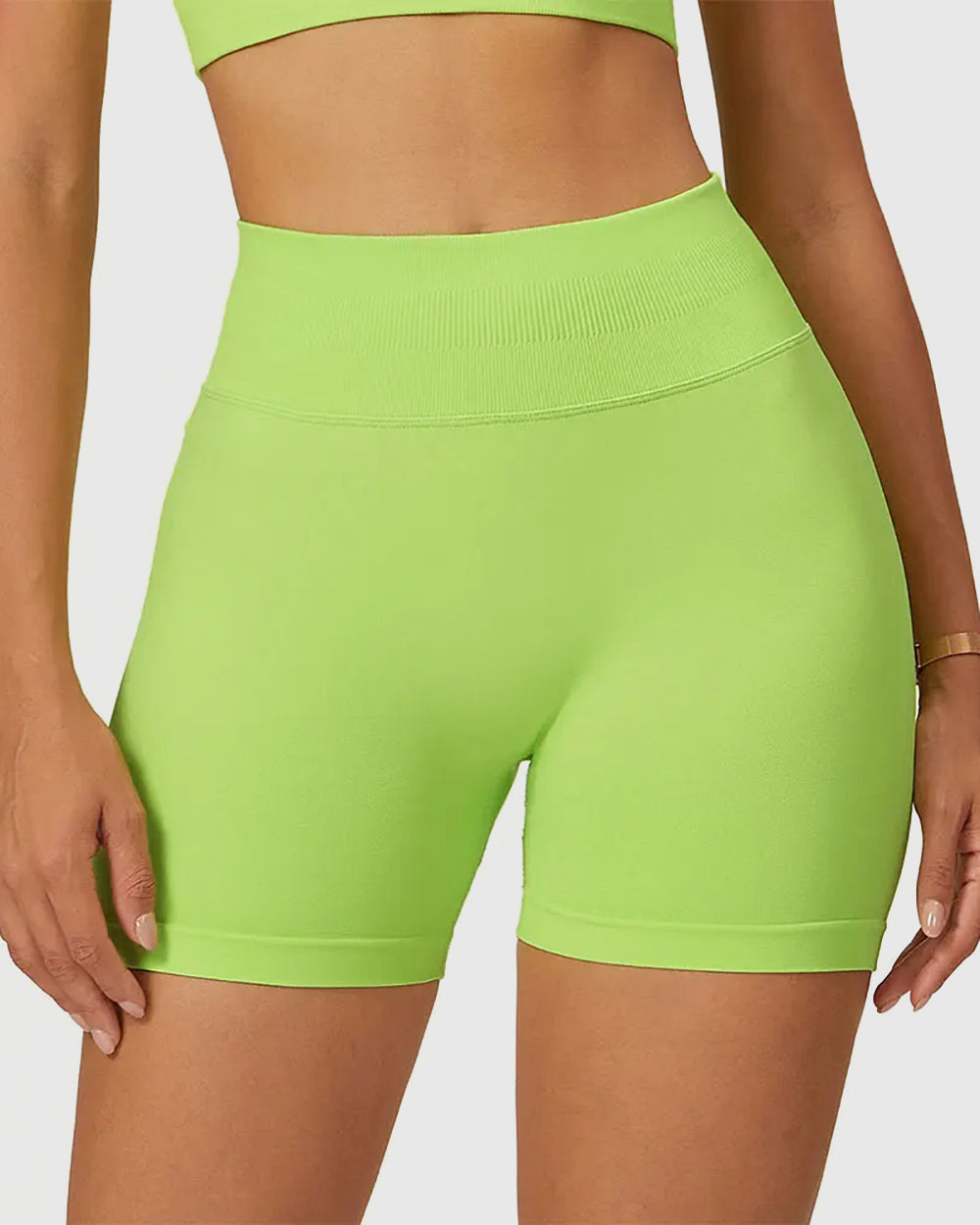 Seamless Elastic Waistband Shorts - Athletic 