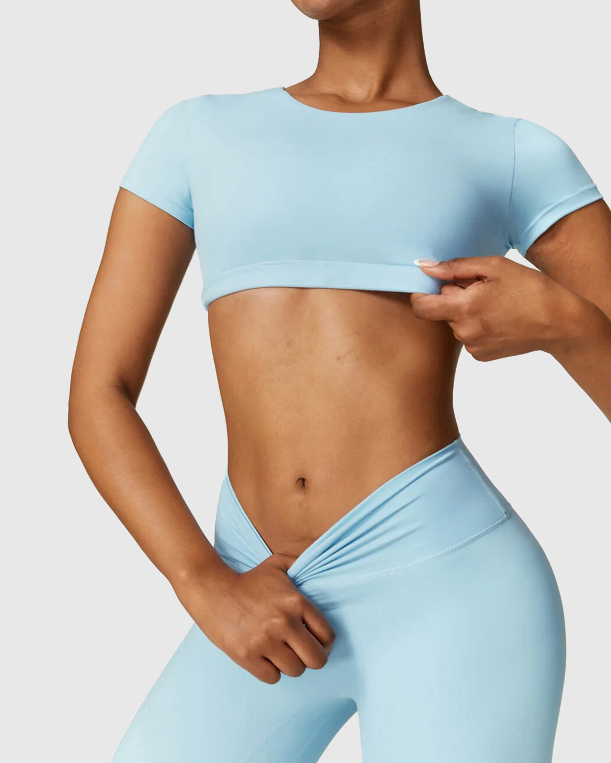 Pale Blue Crop Top 