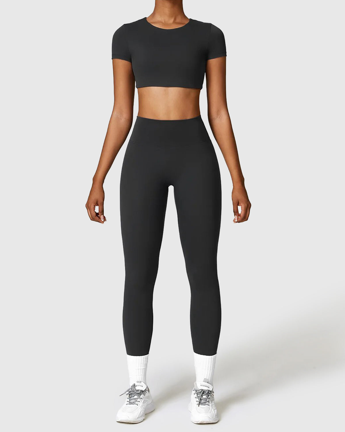 Workout Seamless Leggings & Crop Top 