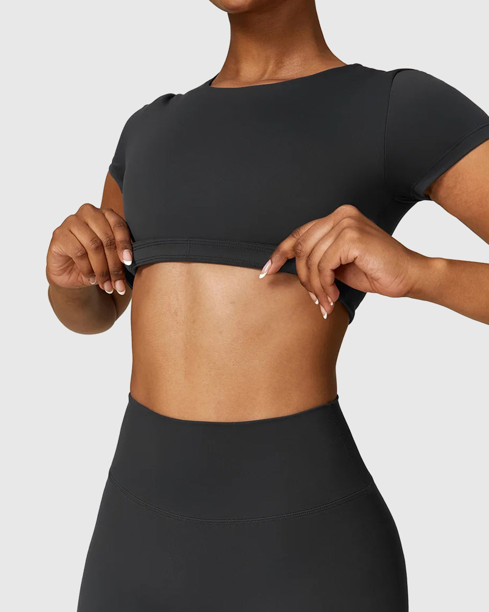 Black Workout Crop Top 