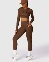 Sporty Leggings Pants & Sporty Crop Top