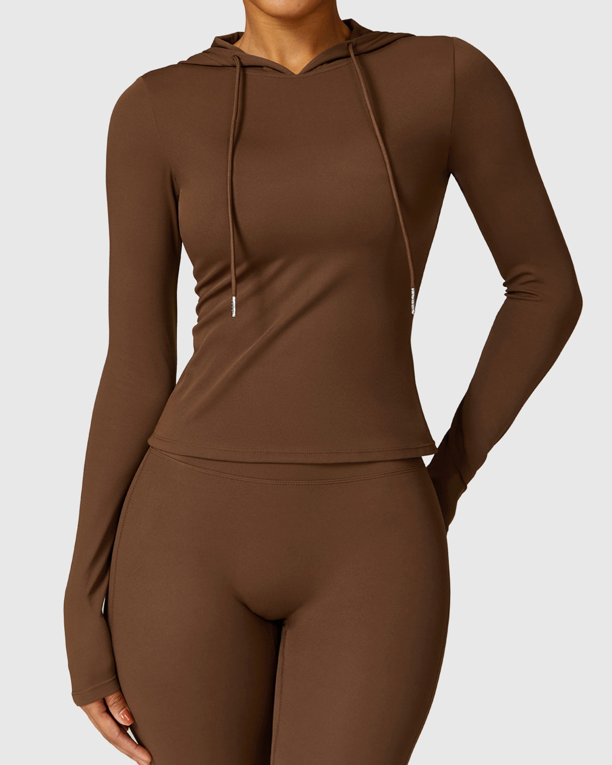 Brown Yoga Long Sleeve Top