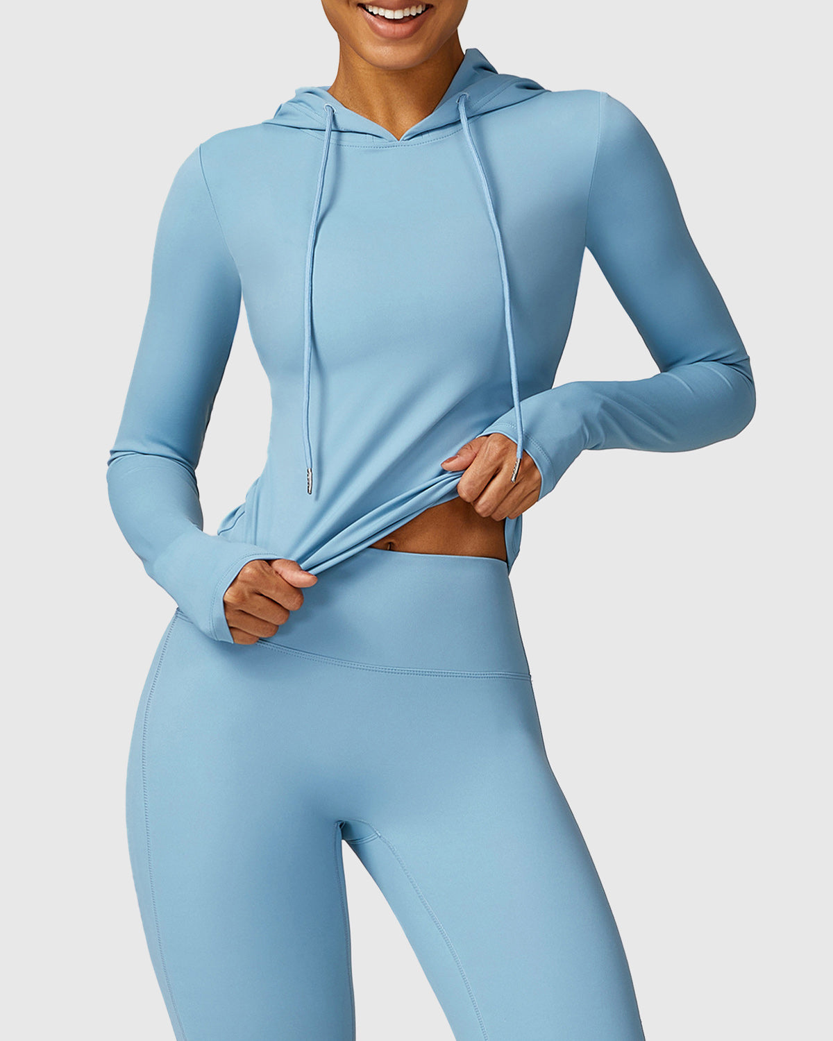 Bright Blue Workout Long Sleeve Top 