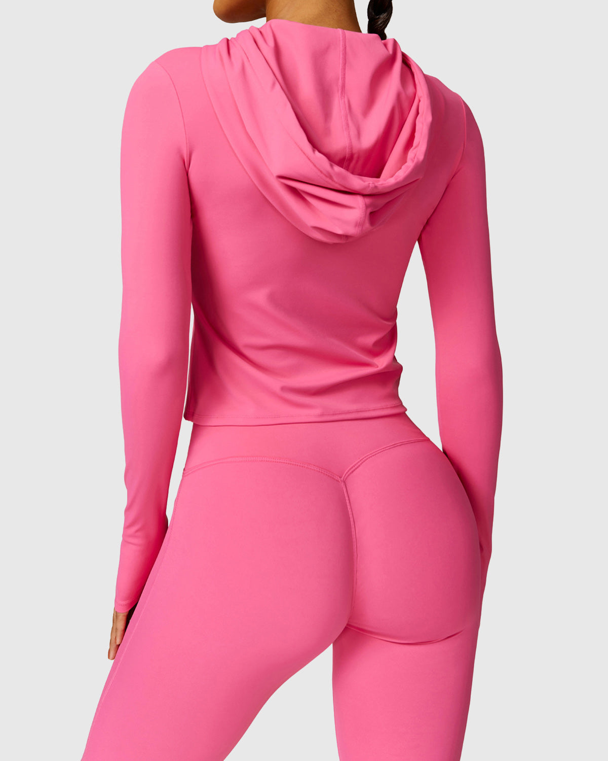 Pink Workout Top With Hat