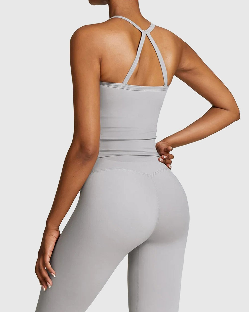 Grey Strap Tank Top