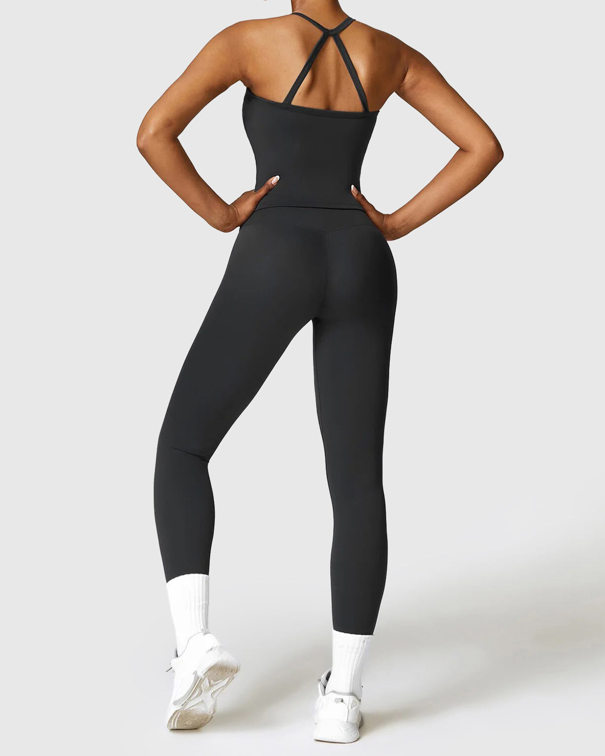 Workout Seamless Leggings & Strap Tank Top