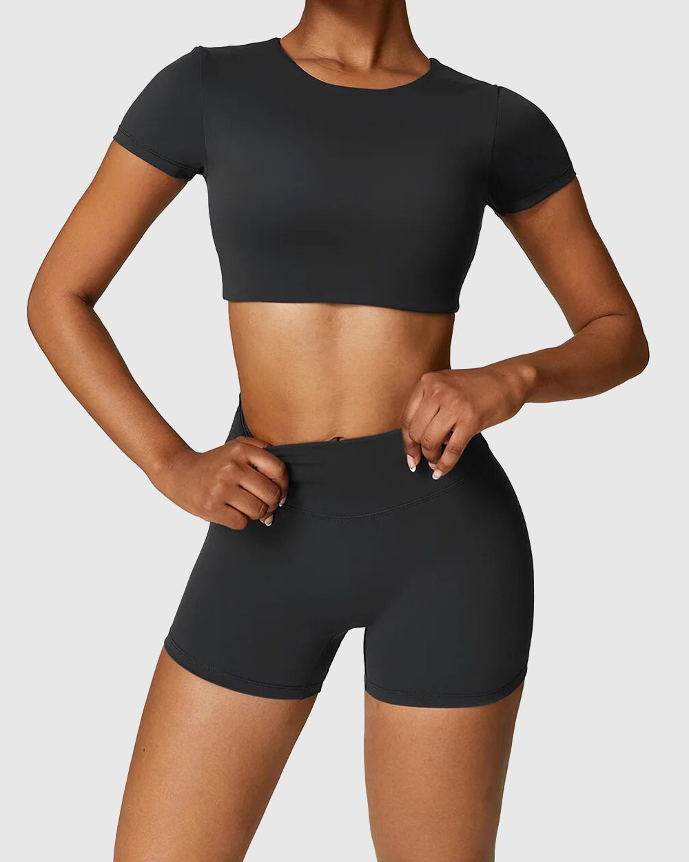 Black Fitness Crop Top 