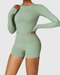 Basil Green Long Sleeve Top